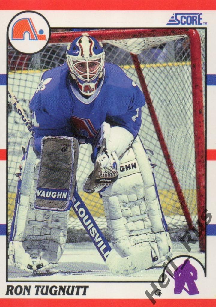 Хоккей. Карточка Ron Tugnutt/Рон Тагнатт Quebec Nordiques/Квебек Нордикс НХЛ/NHL