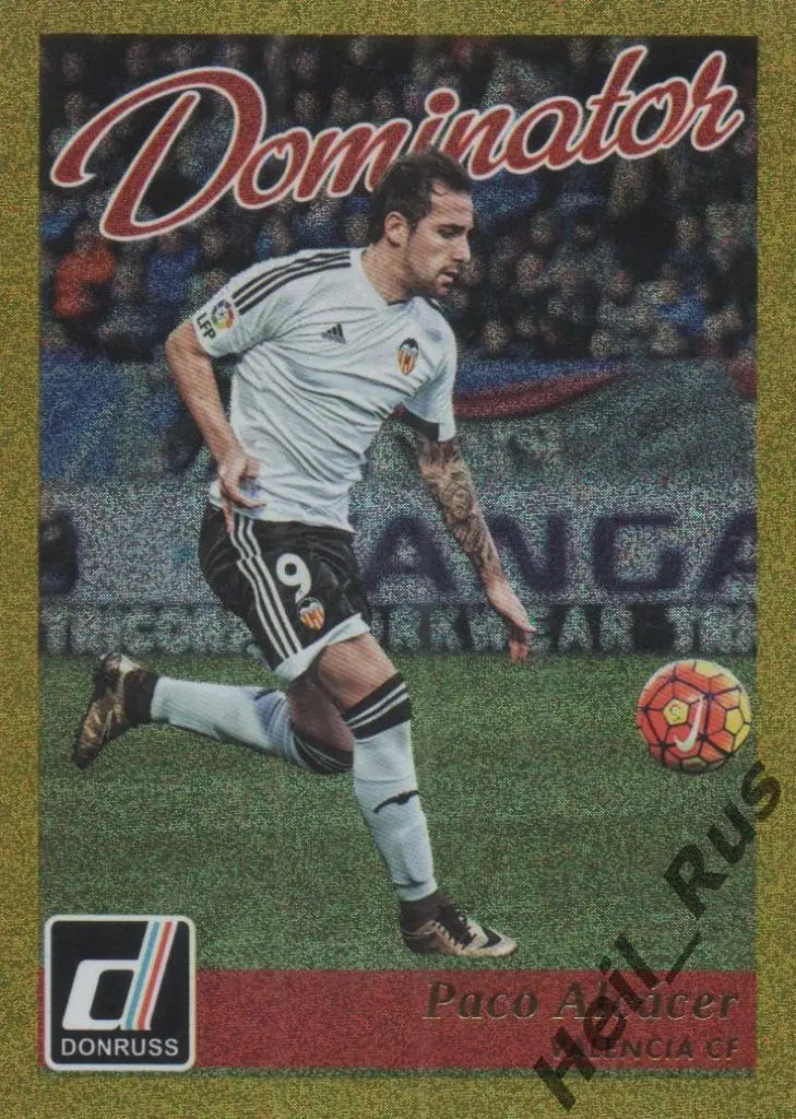 Футбол. Карточка Paco Alcacer / Пако Алькасер (Valencia/Валенсия) Panini 2016-17