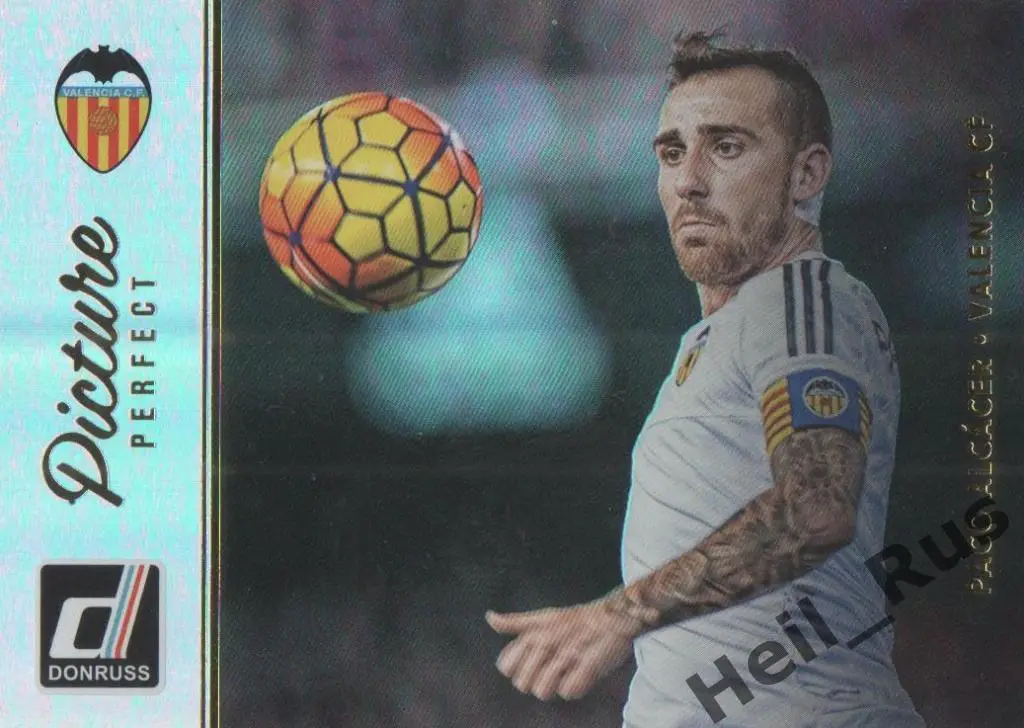 Футбол. Карточка Paco Alcacer/Пако Алькасер (Valencia / Валенсия) Panini 2016-17
