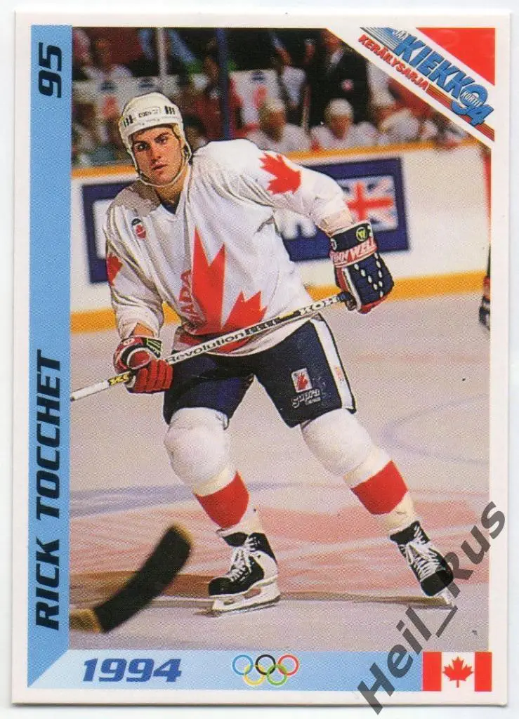 Хоккей. Карточка Rick Tocchet / Рик Токкет (Канада, Pittsburgh Penguins) НХЛ/NHL