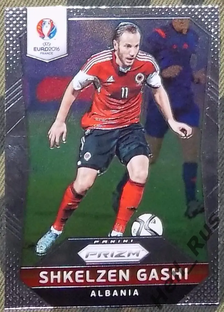Футбол. Euro/Евро 2016 карточка Shkelzen Gashi/Шкельзен Гаши (Албания) Panini