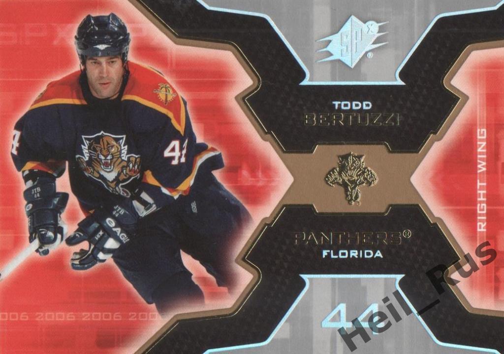 Хоккей. Карточка Todd Bertuzzi/Тодд Бертуцци (Florida Panthers/Флорида) НХЛ/NHL