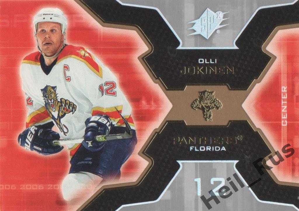 Хоккей. Карточка Olli Jokinen / Олли Йокинен (Florida Panthers/Флорида) НХЛ/NHL