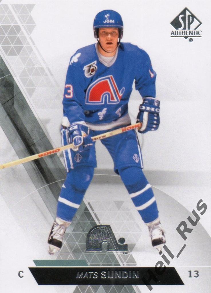 Хоккей Карточка Mats Sundin/Матс Сундин Quebec Nordiques/Квебек Нордикс НХЛ/NHL