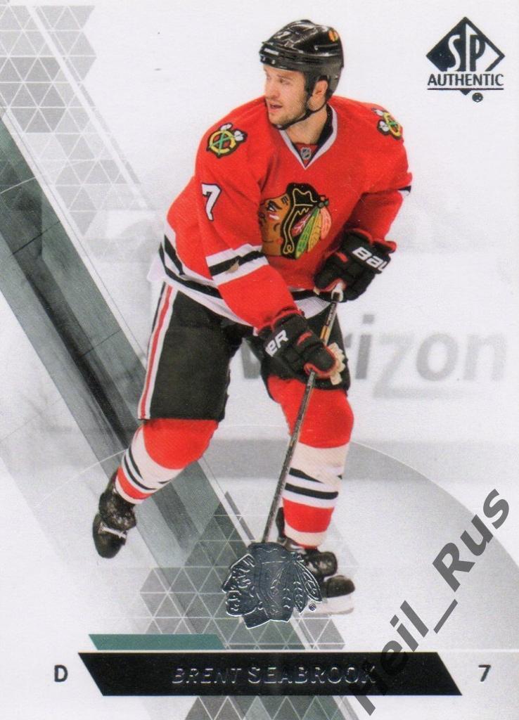 Хоккей. Карточка Brent Seabrook/Брент Сибрук (Chicago Blackhawks/Чикаго) НХЛ/NHL
