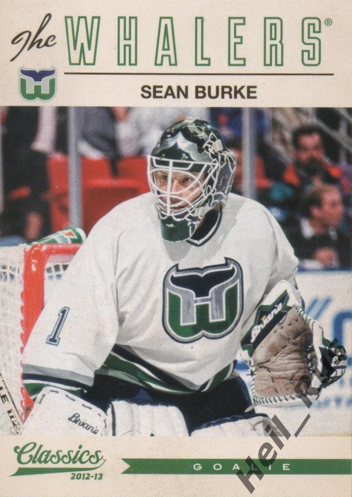 Хоккей. Карточка Sean Burke/Шон Бурк (Hartford Whalers/Хартфорд Уэйлерс) НХЛ/NHL