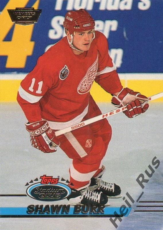 Хоккей. Карточка Shawn Burr/Шон Бурр Detroit Red Wings/Детройт Ред Уингз НХЛ/NHL