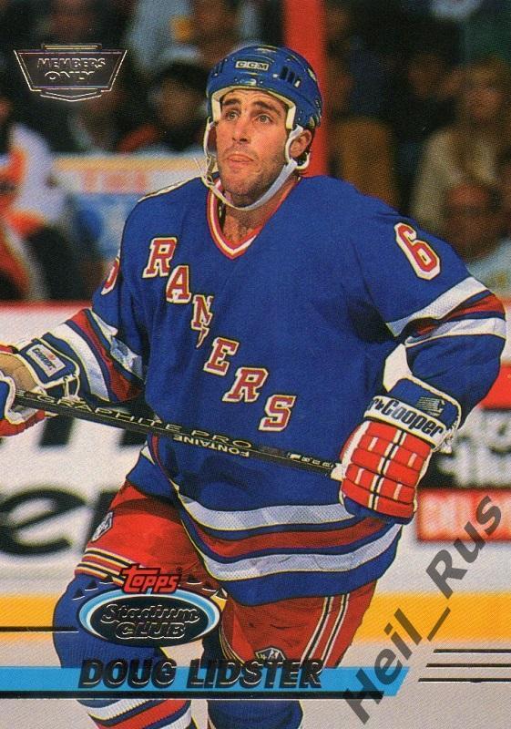 Хоккей. Карточка Doug Lidster/Дуг Лидстер (New York Rangers / Рейнджерс) НХЛ/NHL