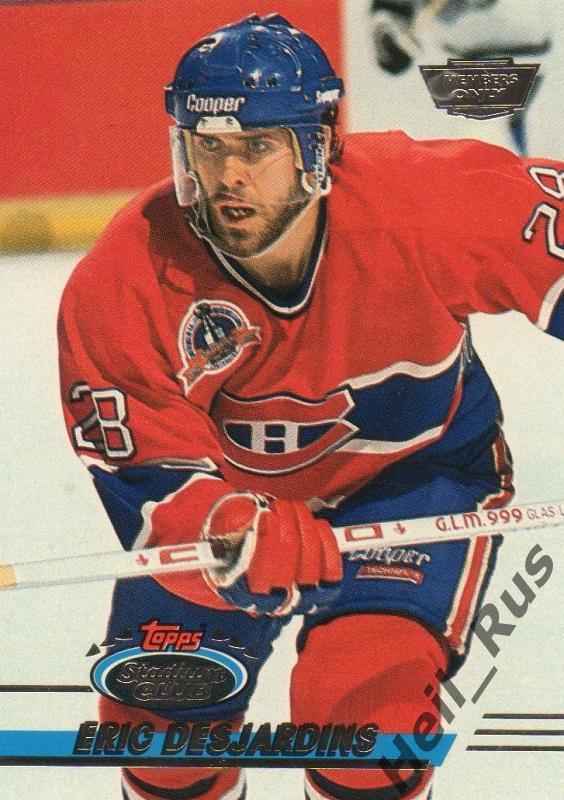 Хоккей. Карточка Eric Desjardins / Эрик Дежарден (Montreal Canadiens) НХЛ/NHL