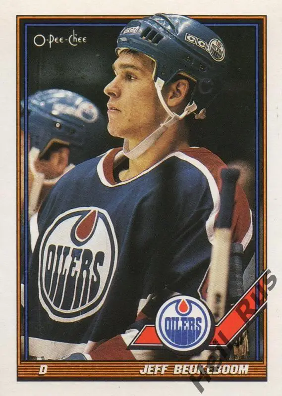Хоккей. Карточка Jeff Beukeboom/Джефф Бьюкбум (Edmonton Oilers/Эдмонтон) НХЛ/NHL