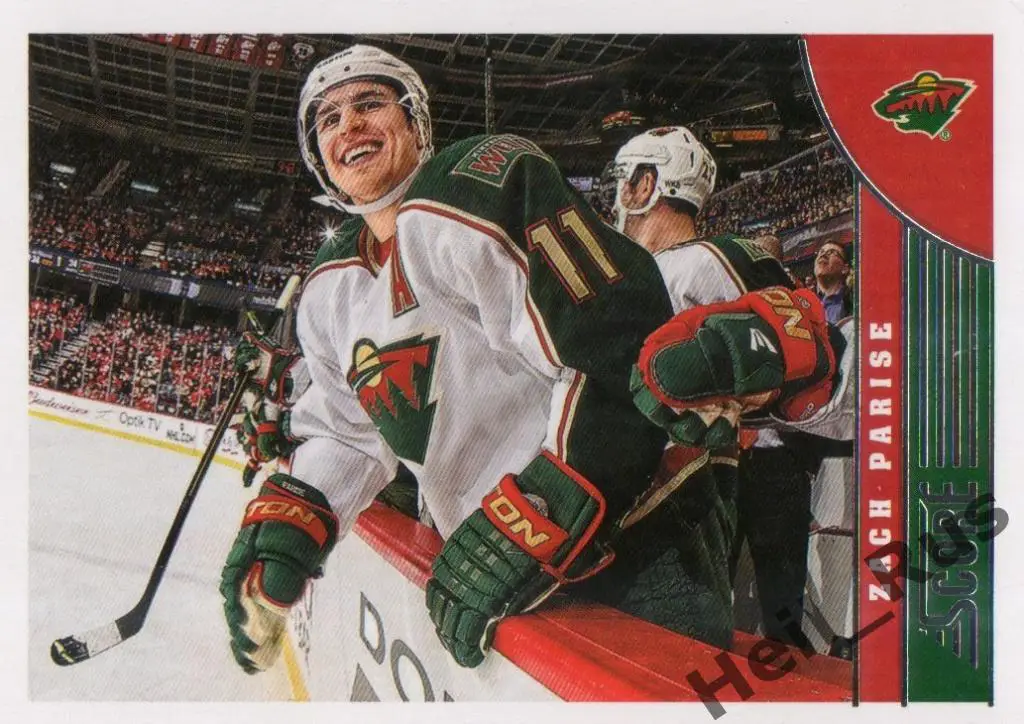 Хоккей; Карточка Zach Parise/Зак Паризе (Minnesota Wild/Миннесота Уайлд) НХЛ/NHL