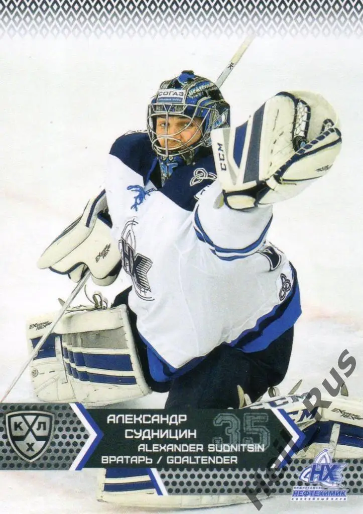 Хоккей. Карточка Александр Судницин (Нефтехимик Нижнекамск) КХЛ 2015/16 SeReal