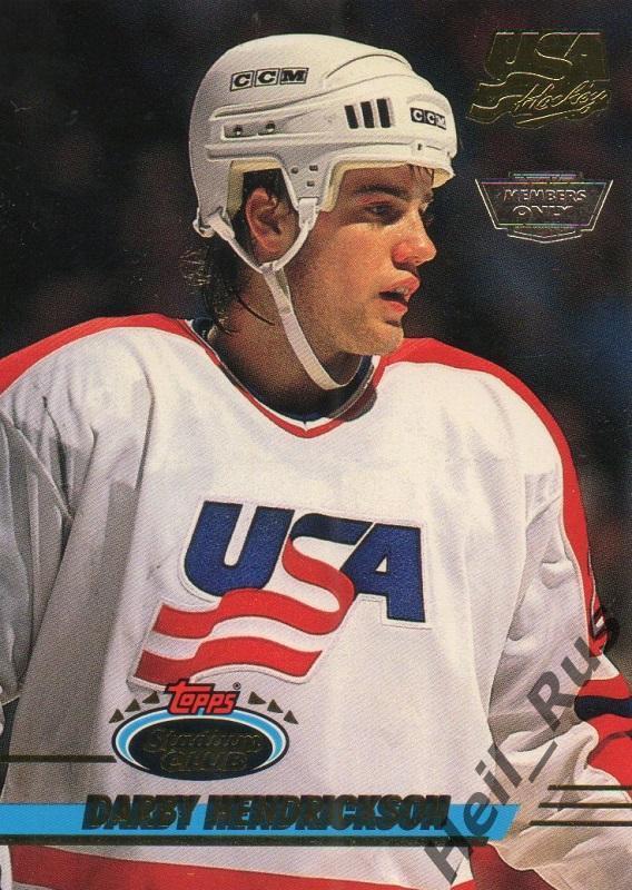 Хоккей. Карточка Darby Hendrickson/Дарби Хендриксон (USA/США, Рига 2000) НХЛ/NHL