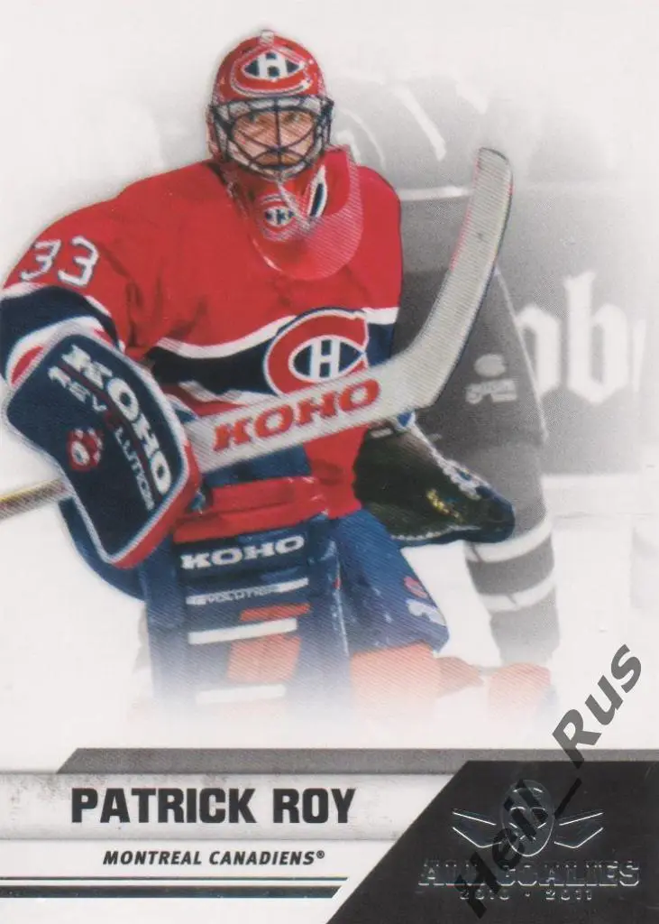 Хоккей. Карточка Patrick Roy / Патрик Руа (Montreal Canadiens/Монреаль) НХЛ/NHL