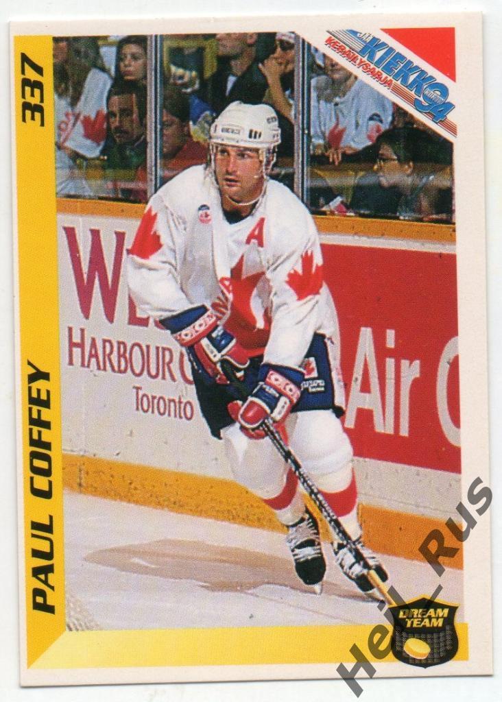 Хоккей. Карточка Paul Coffey/Пол Коффи (Канада, Detroit Red Wings) НХЛ/NHL 1994