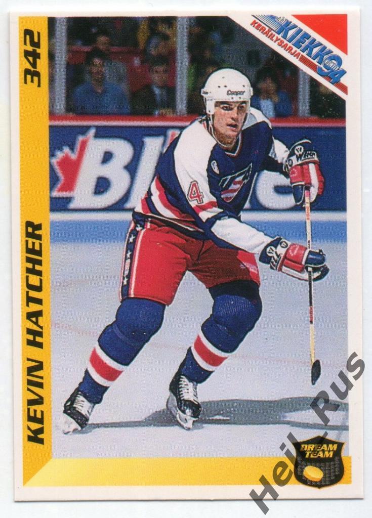 Хоккей. Карточка Kevin Hatcher/Кевин Хэтчер USA/США, Washington Capitals НХЛ/NHL
