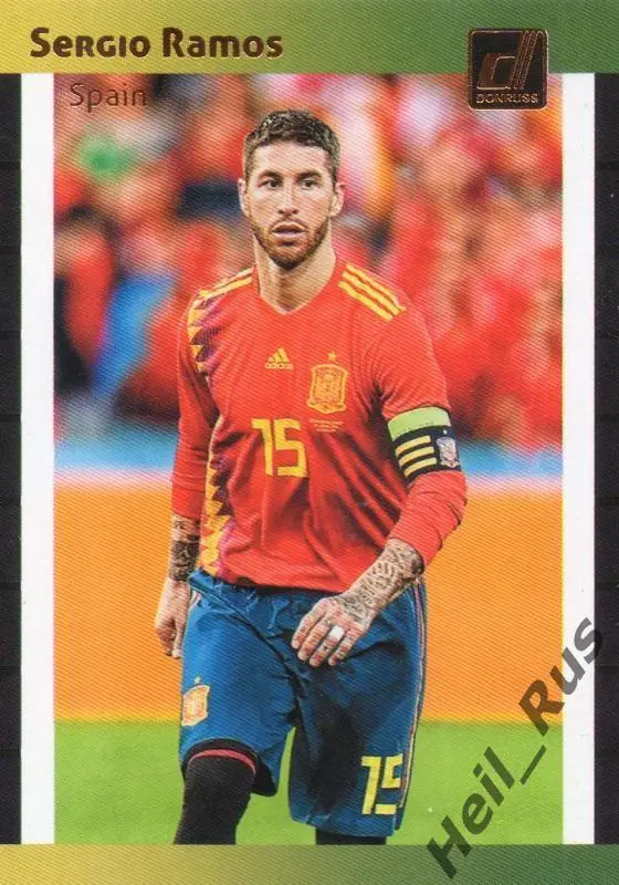Футбол. Карточка Sergio Ramos/Серхио Рамос (Испания, Реал Мадрид) Panini 2018-19