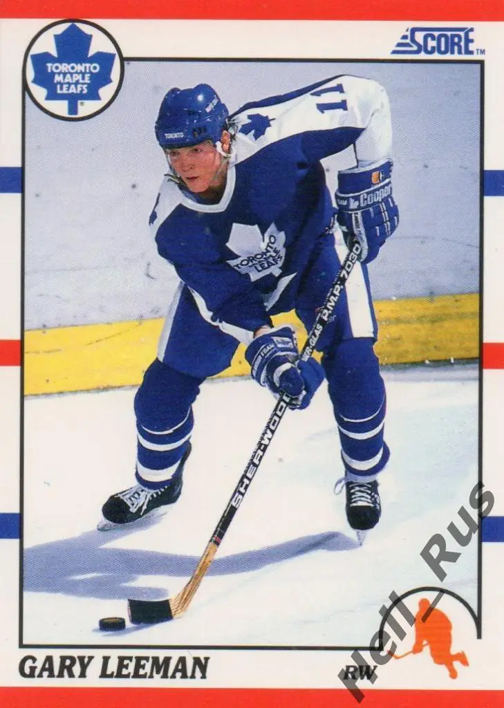 Хоккей. Карточка Gary Leeman/Гэри Лиман (Toronto Maple Leafs / Торонто) НХЛ/NHL