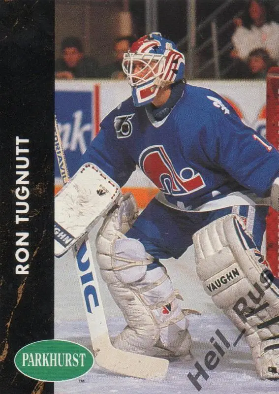 Хоккей. Карточка Ron Tugnutt/Рон Тагнатт Quebec Nordiques/Квебек Нордикс НХЛ/NHL