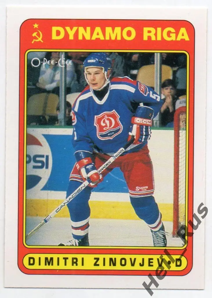 Хоккей. Карточка Дмитрий Зиновьев (Динамо Рига, Сокол, Молот-Прикамье) НХЛ/NHL