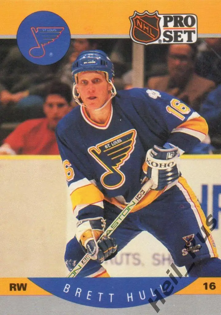 Хоккей; Карточка Brett Hull/Бретт Халл St. Louis Blues / Сент-Луис Блюз, НХЛ/NHL