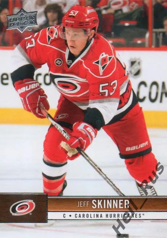 Хоккей; Карточка Jeff Skinner/Джефф Скиннер Carolina Hurricanes/Каролина НХЛ/NHL