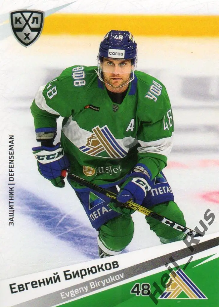 Хоккей Карточка Евгений Бирюков (Салават Юлаев Уфа) КХЛ/KHL сезон 2020/21 SeReal