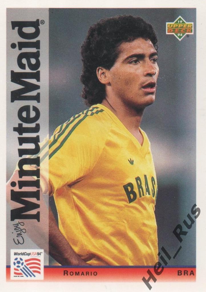 Футбол Карточка Romario/Ромарио (Бразилия) World Cup USA/Чемпионат Мира США 1994