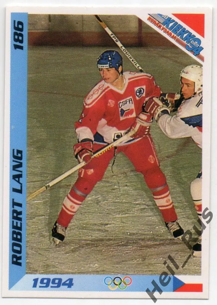 Хоккей. Карточка Robert Lang / Роберт Ланг (Чехия, Los Angeles Kings) НХЛ/NHL