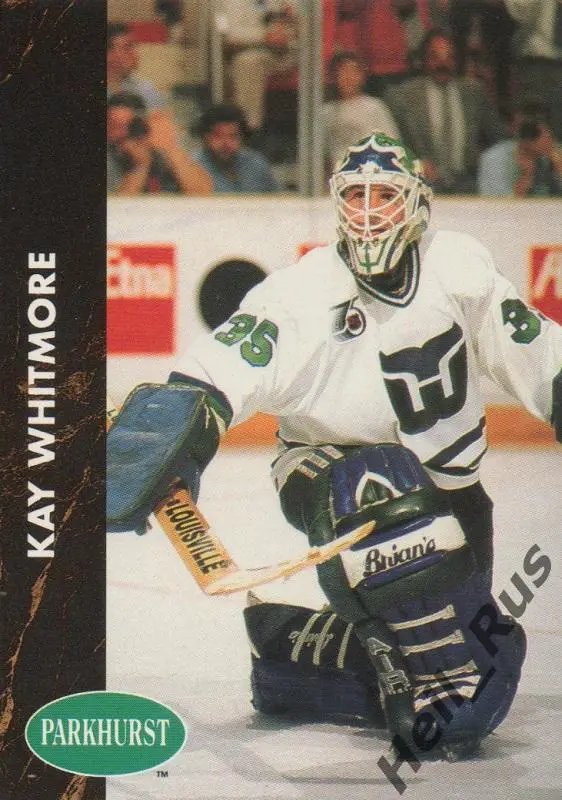 Хоккей. Карточка Kay Whitmore/Кэй Уайтмур (Hartford Whalers / Хартфорд) НХЛ/NHL