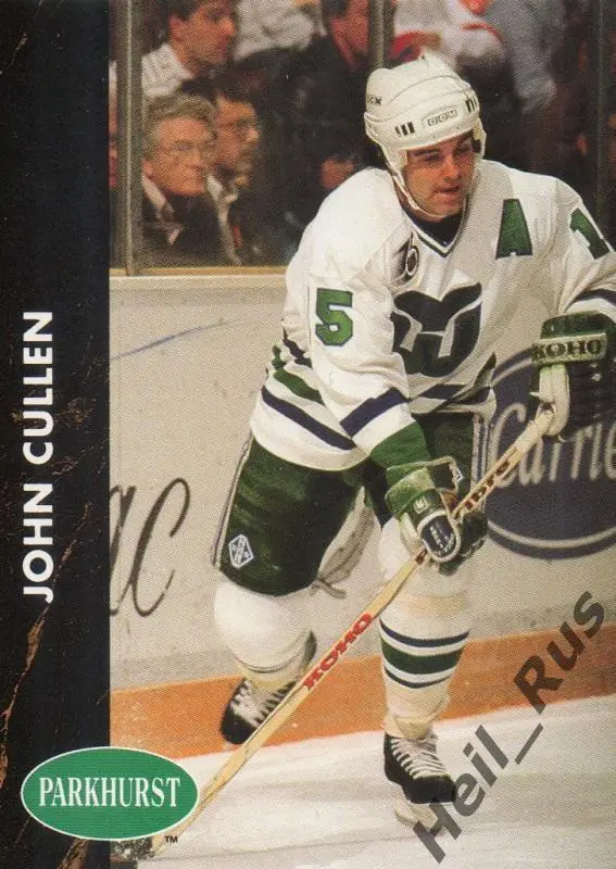Хоккей. Карточка John Cullen / Джон Каллен (Hartford Whalers / Хартфорд) НХЛ/NHL