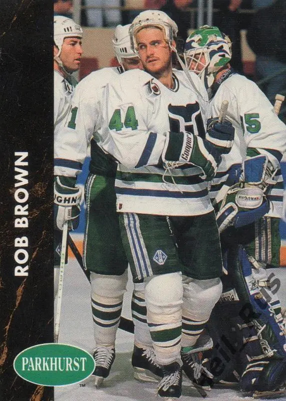 Хоккей. Карточка Rob Brown/Роб Браун (Hartford Whalers/Хартфорд Уэйлерс) НХЛ/NHL