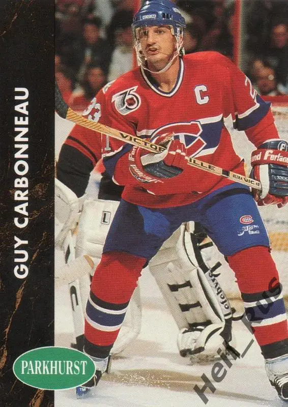 Хоккей Карточка Guy Carbonneau/Ги Карбонно Montreal Canadiens / Монреаль НХЛ/NHL