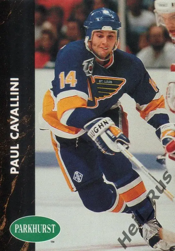 Хоккей Карточка Paul Cavallini/Пол Каваллини (St. Louis Blues/Сент-Луис) НХЛ/NHL