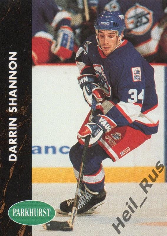 Хоккей. Карточка Darrin Shannon/Дэррин Шэннон (Winnipeg Jets / Виннипег) НХЛ/NHL