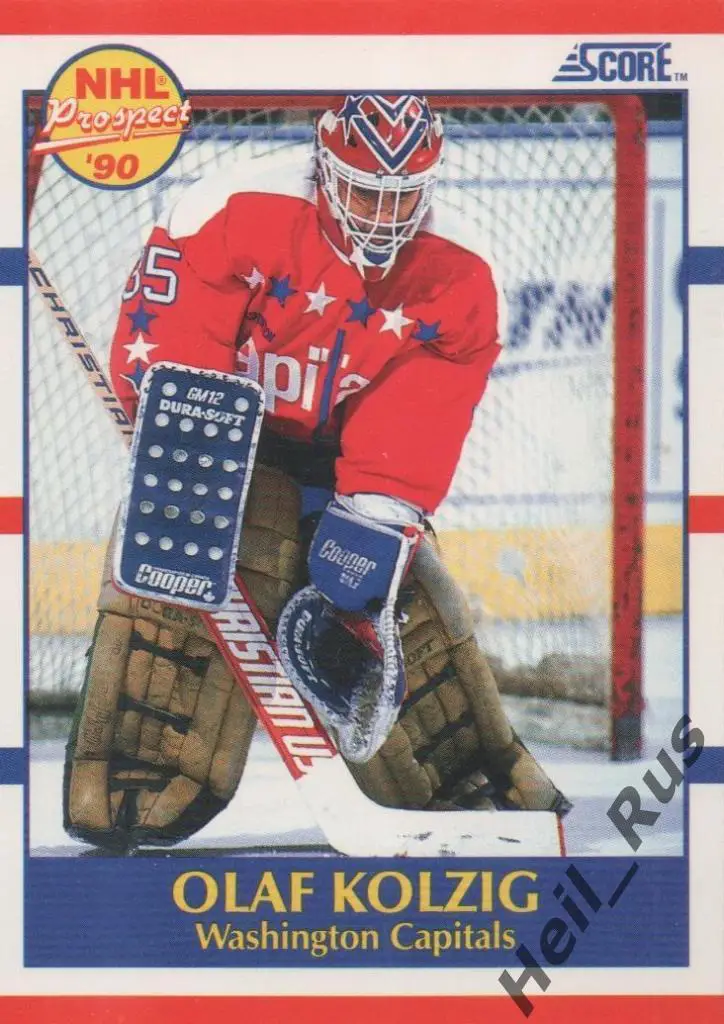 Хоккей. Карточка Olaf Kolzig/Олаф Колциг (Washington Capitals/Вашингтон) НХЛ/NHL