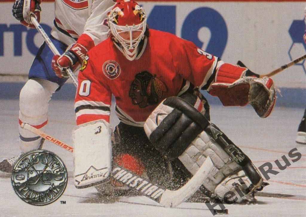 Хоккей; Карточка Ed Belfour / Эд Бельфор (Chicago Blackhawks / Чикаго) НХЛ / NHL