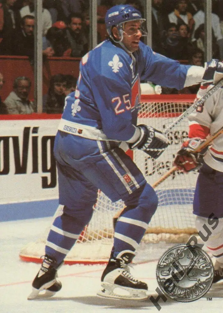 Хоккей. Карточка Stephane Morin/Стефан Морин (Quebec Nordiques/Квебек) НХЛ/NHL