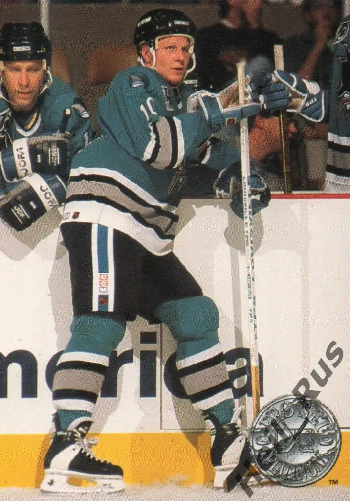 Хоккей. Карточка Tony Hrkac/Энтони Хркач San Jose Sharks/Сан-Хосе Шаркс НХЛ/NHL