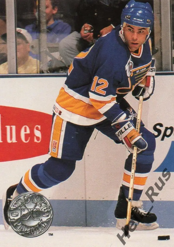 Хоккей. Карточка Adam Oates/Адам Оутс (St. Louis Blues / Сент-Луис Блюз) НХЛ/NHL