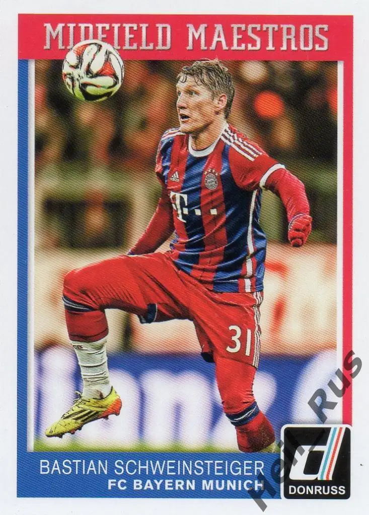 Футбол Карточка Schweinsteiger/Бастиан Швайнштайгер (Бавария Мюнхен) Panini 2015