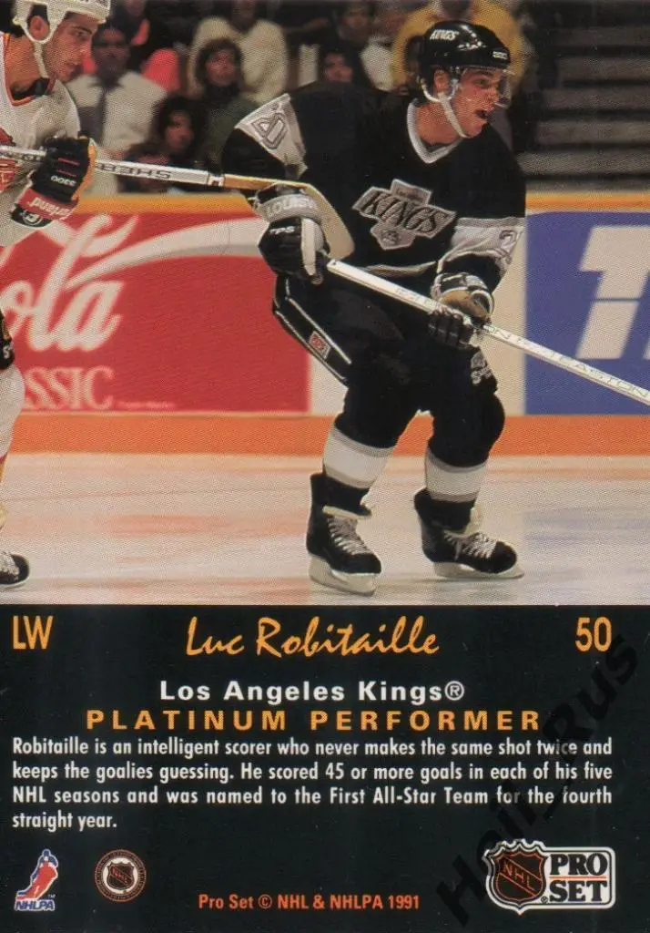 Хоккей Карточка Luc Robitaille/Люк Робитайл (Los Angeles Kings / Кингз) НХЛ/NHL 1