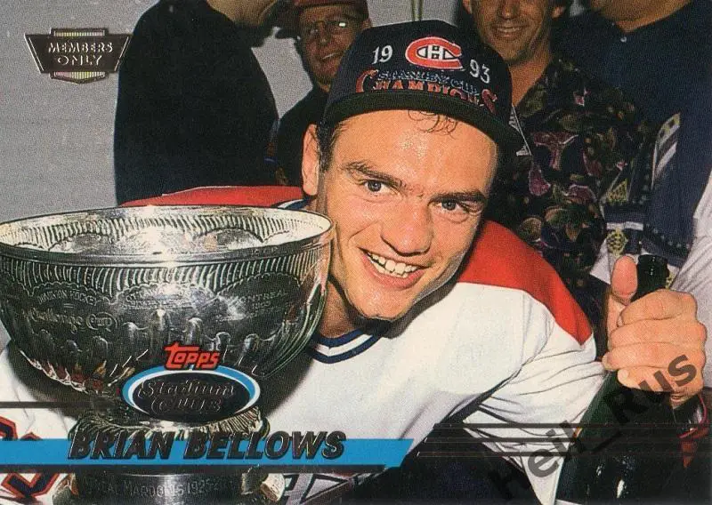 Хоккей Карточка Brian Bellows/Брайан Беллоуз Montreal Canadiens/Монреаль НХЛ/NHL
