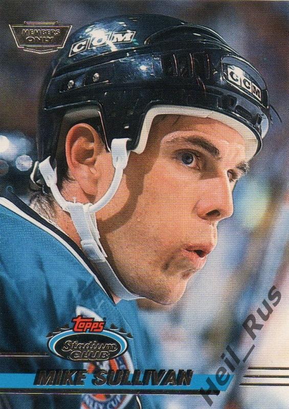 Хоккей. Карточка Mike Sullivan/Майк Салливан (San Jose Sharks/Сан-Хосе) НХЛ/NHL