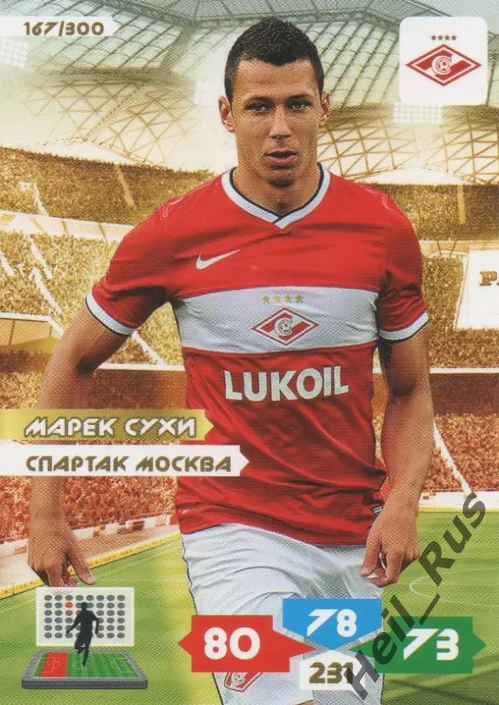 Футбол. Карточка Марек Сухи (Спартак Москва, Славия) Panini/Панини РФПЛ 2013-14