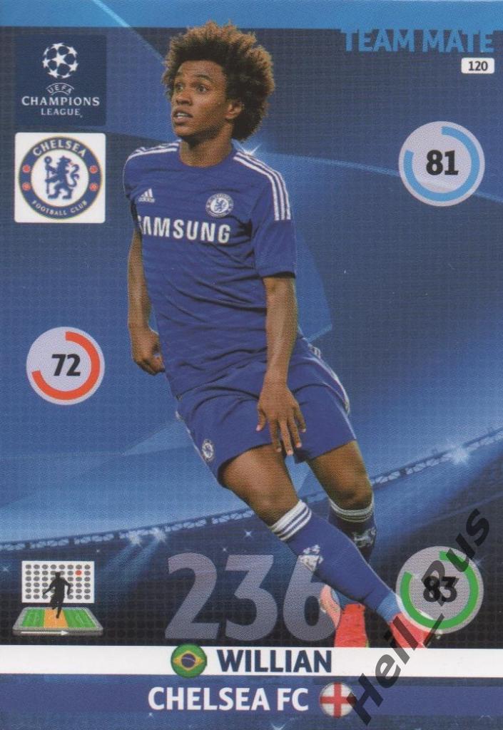 Футбол Карточка Willian/Виллиан Челси, Анжи/Шахтер Лига Чемпионов 2014-15 Panini