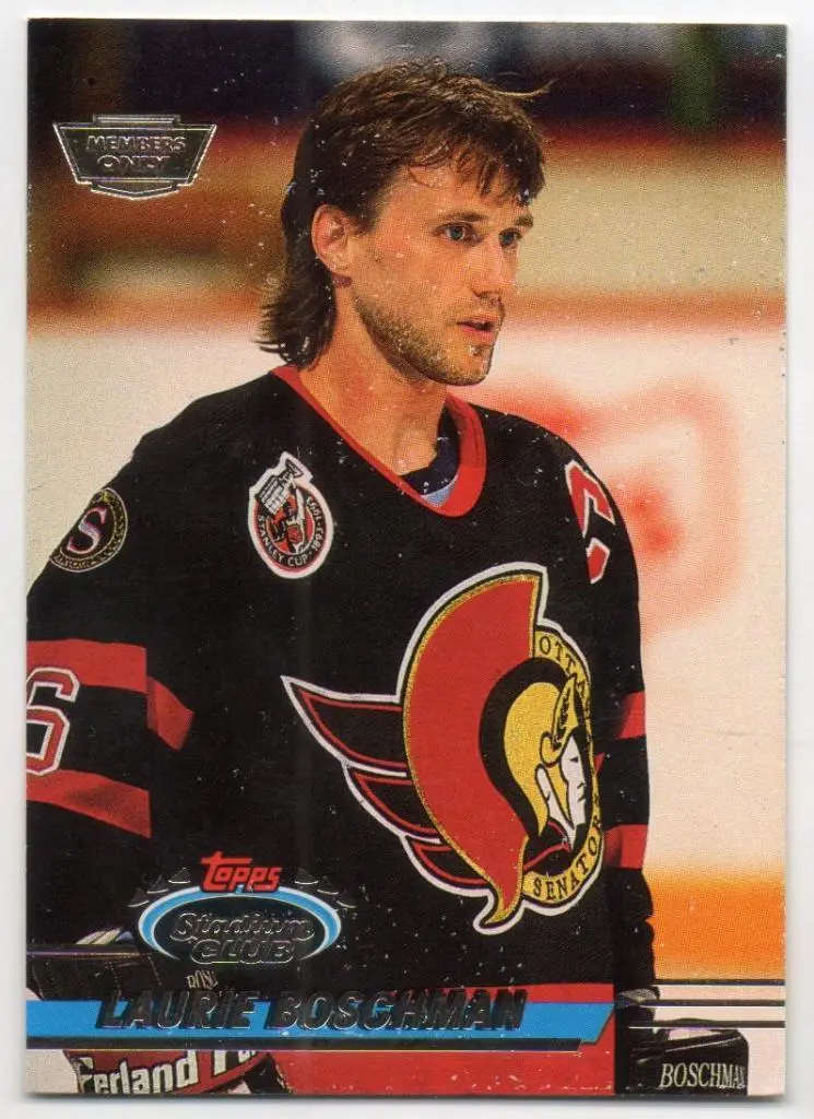 Хоккей. Карточка Laurie Boschman/Лори Бошман (Ottawa Senators / Оттава) НХЛ/NHL