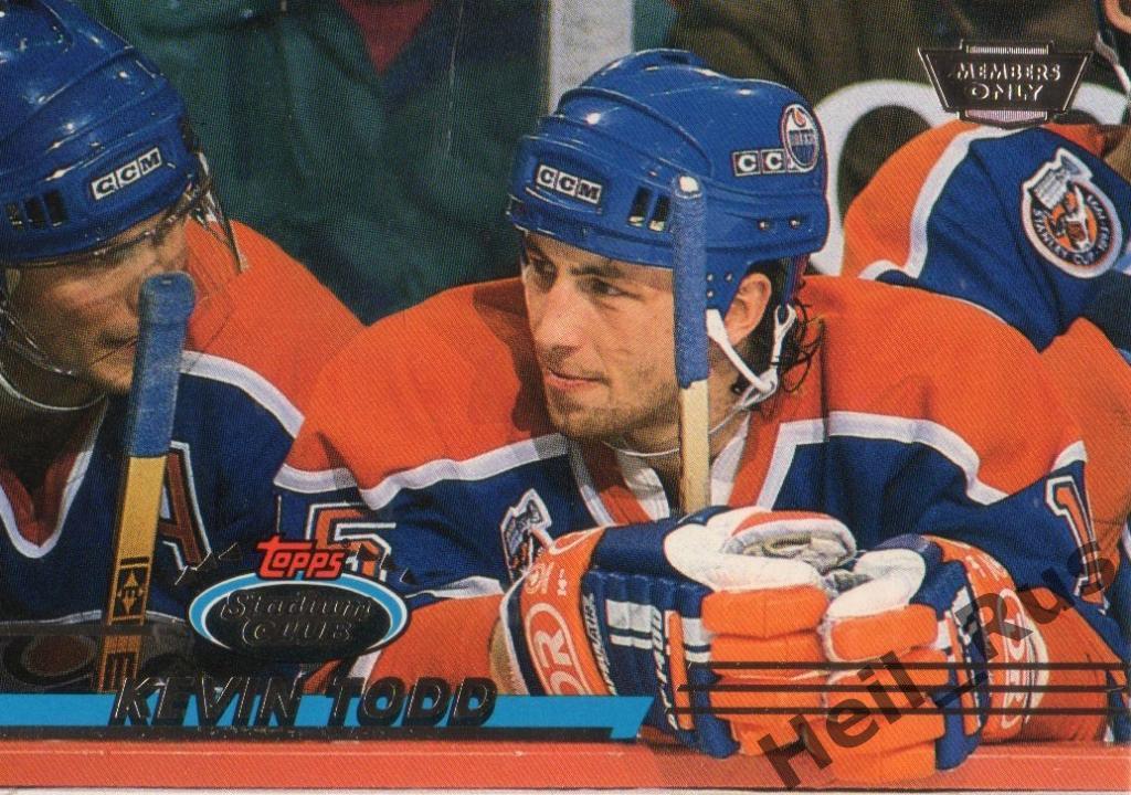 Хоккей. Карточка Kevin Todd/Кевин Тодд (Edmonton Oilers/Эдмонтон Ойлерз) НХЛ/NHL