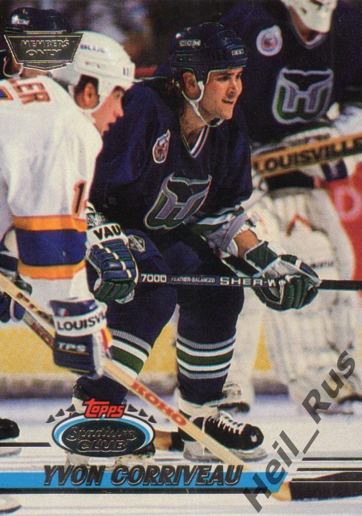 Хоккей. Карточка Yvon Corriveau/Ивон Корриво (Hartford Whalers/Хартфорд) НХЛ/NHL
