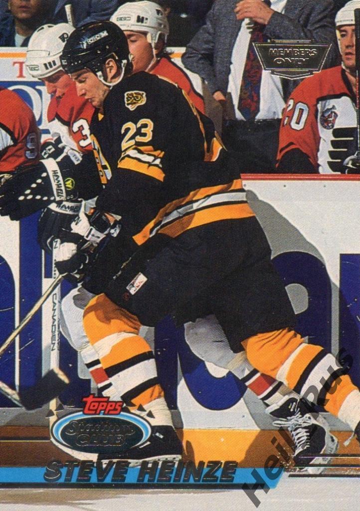 Хоккей. Карточка Steve Heinze/Стив Хайнце (Boston Bruins/Бостон Брюинз) НХЛ/NHL